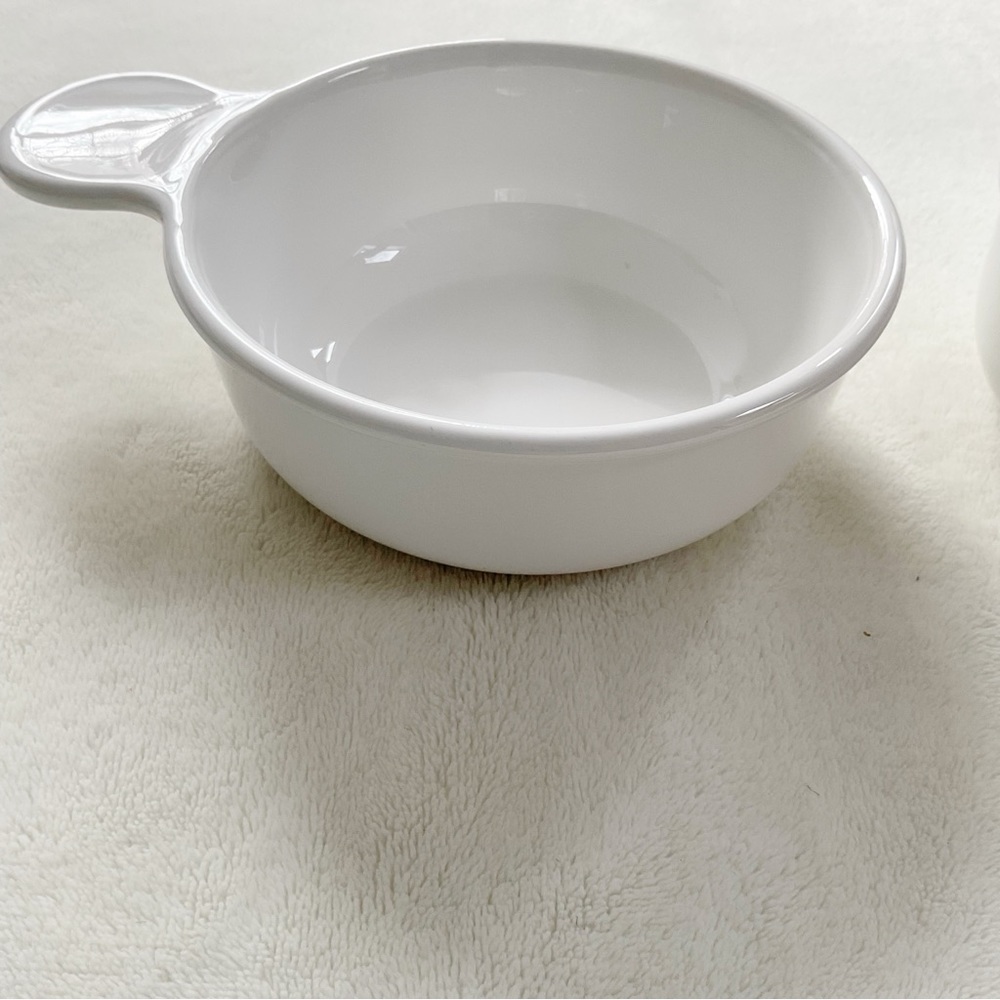 Vintage CorningWare Grab-It Bowls P-150-B White Pyroceram Set of 2 USA - Picture 4 of 12
